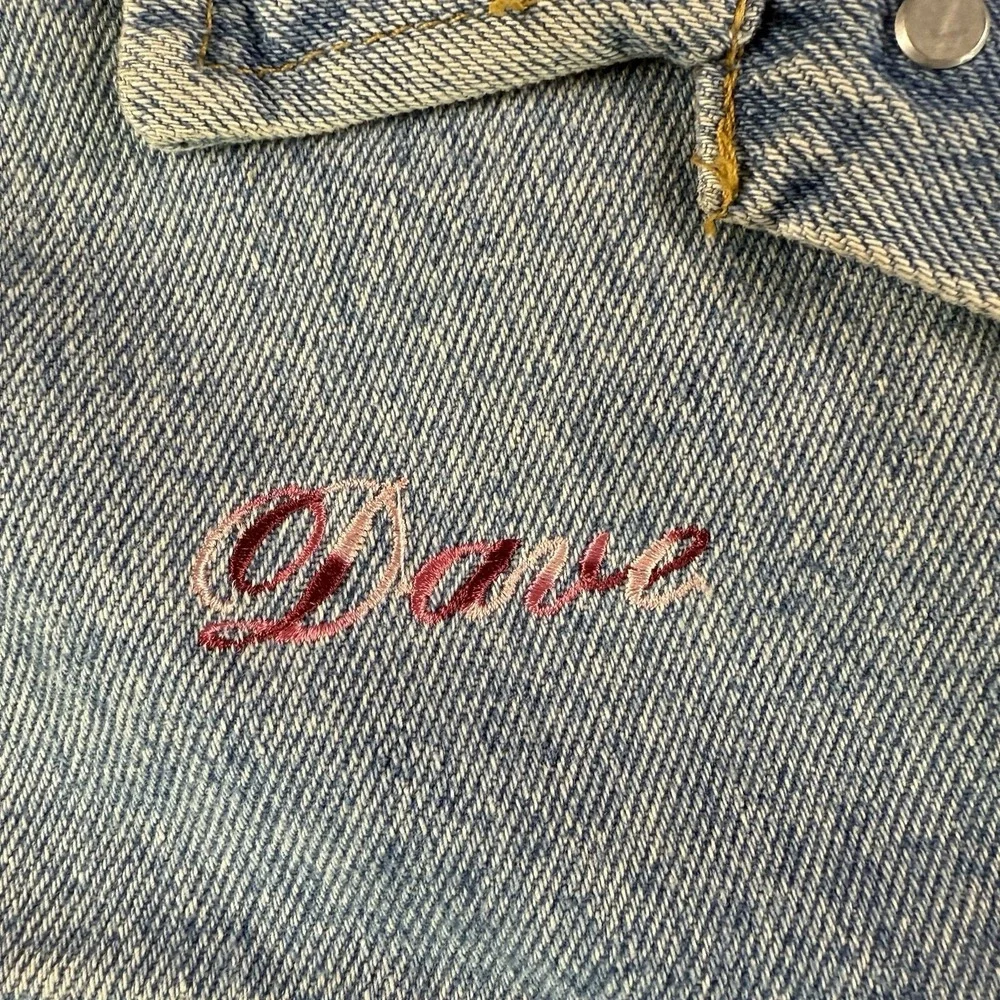Vintage‎ 90's Lee Denim Jacket XXL USA Prism Theatrical Lighting NYC Embroidered
